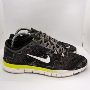 Nike Free 5.0 TR Fit 4 Running Sneakers Women's Size 9.5 Black, Grey, Neon Green